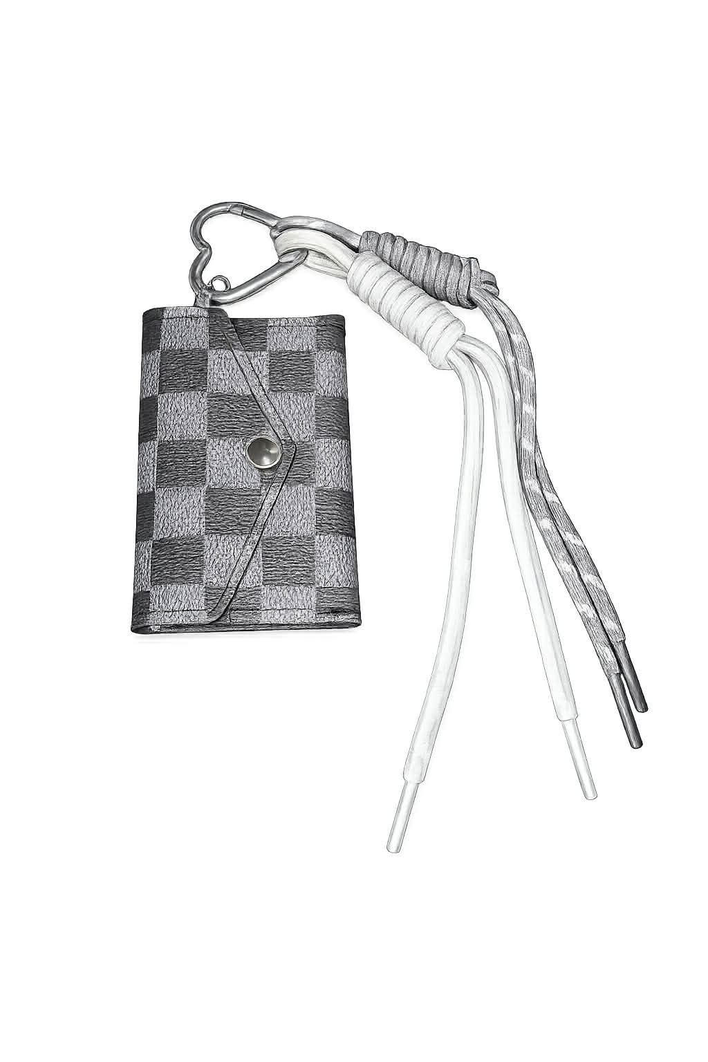 Mini Card Holder Keychain with Tassel Strap