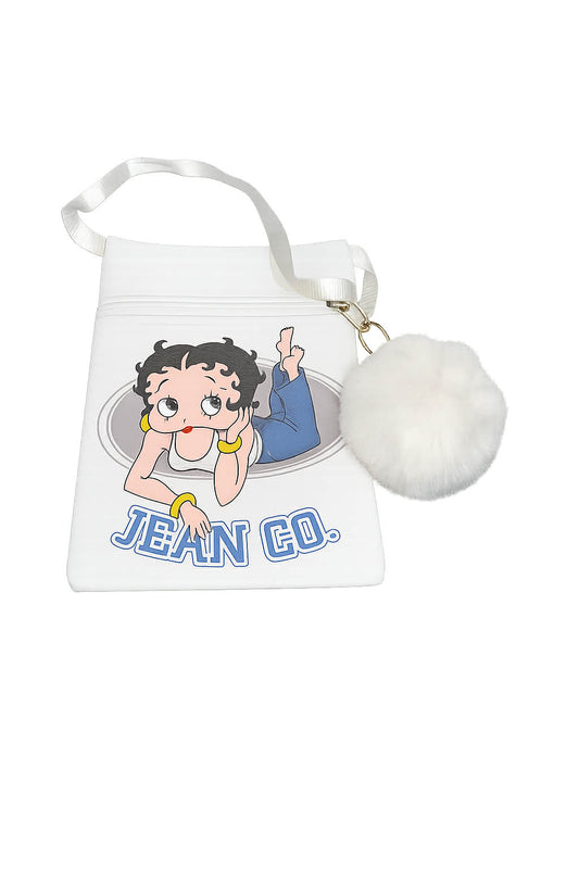 Betty Style Mini Zipper Pouches with Pom-Pom Keychain
