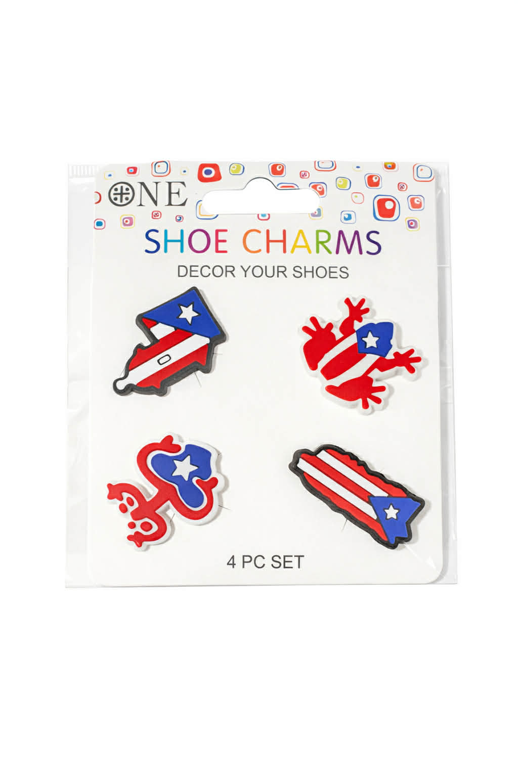 Puerto Rico Croc Charms 4pc Set