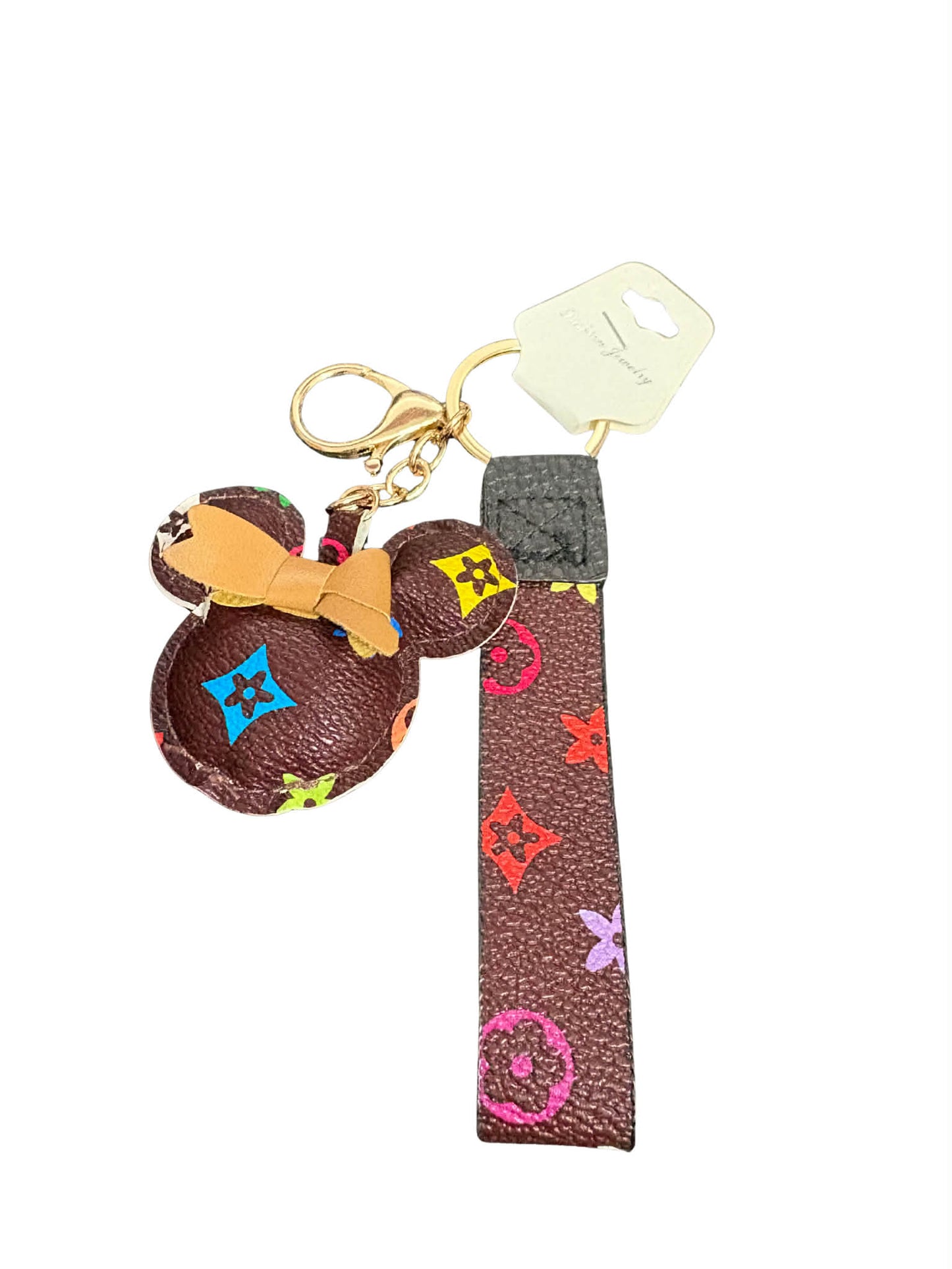 Designer-Inspired Mouse Charm Keychain