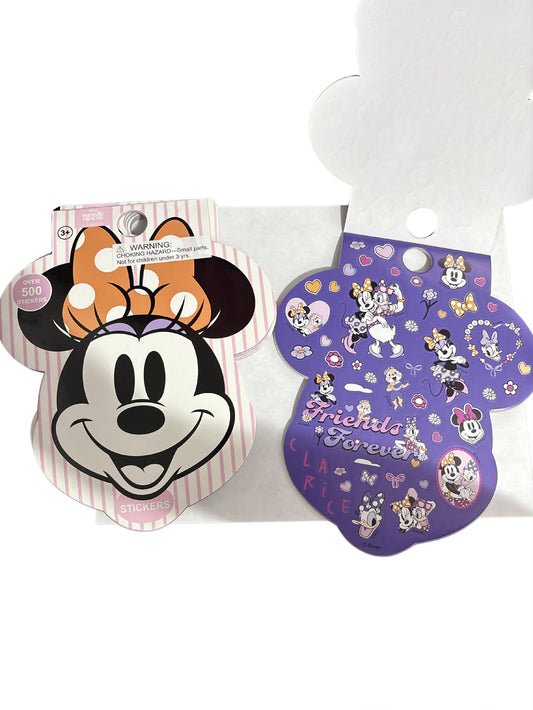 Cute Minnie-themed sticker book with over 500 assorted stickers