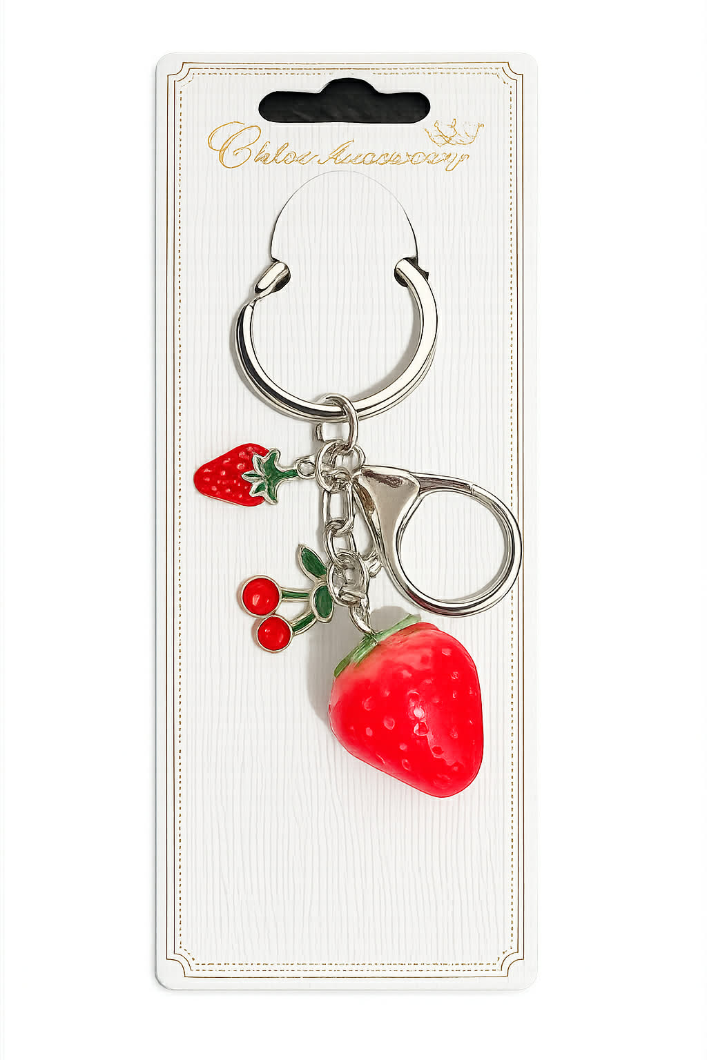Strawberry Charm Keychain