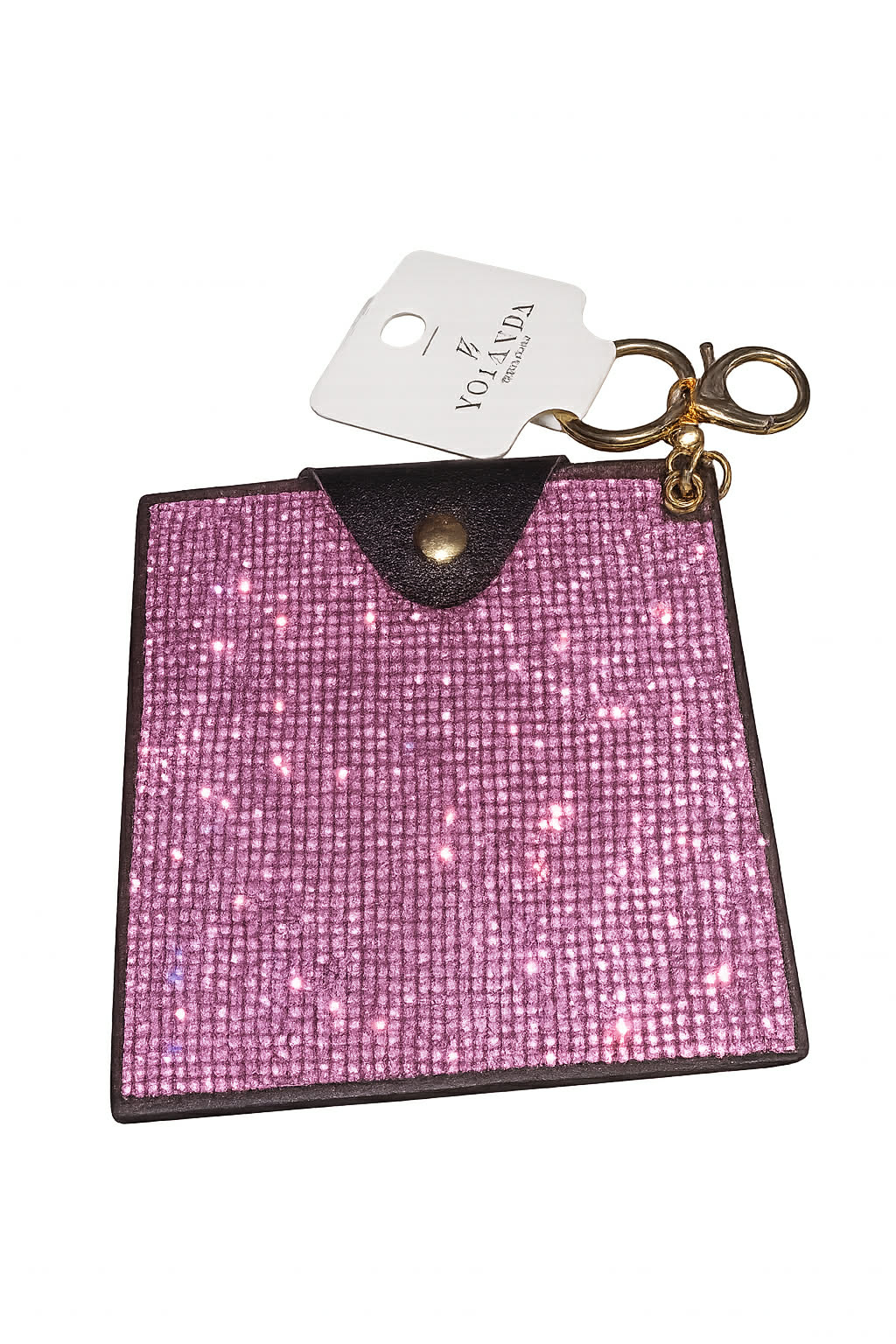 Sparkly Rhinestone Card Holder Keychain