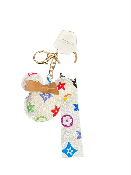 Designer-Inspired Mouse Charm Keychain