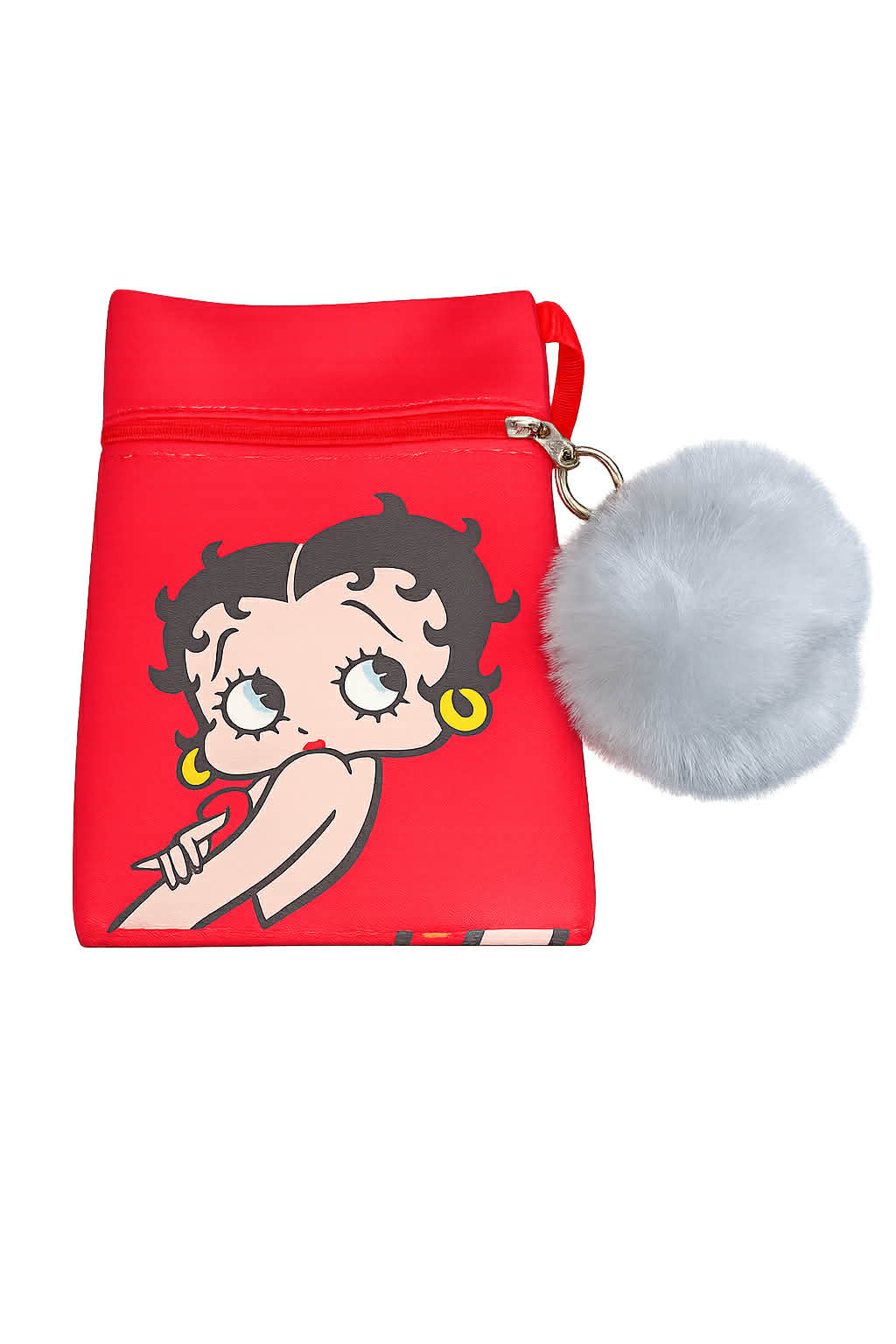 Betty Style Mini Zipper Pouches with Pom-Pom Keychain