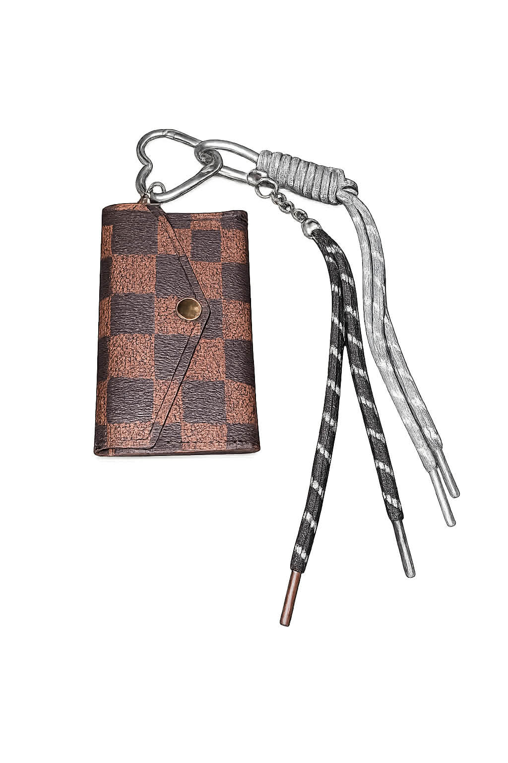 Mini Card Holder Keychain with Tassel Strap
