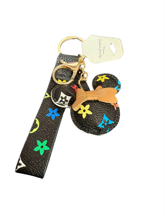 Designer-Inspired Mouse Charm Keychain