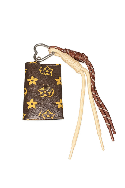 Mini Card Holder Keychain with Tassel Strap