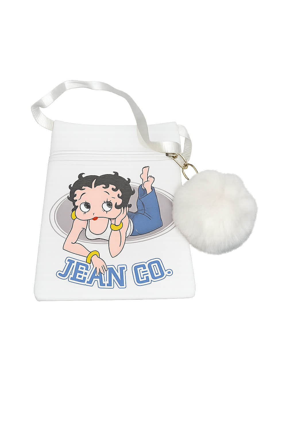 Betty Style Mini Zipper Pouches with Pom-Pom Keychain
