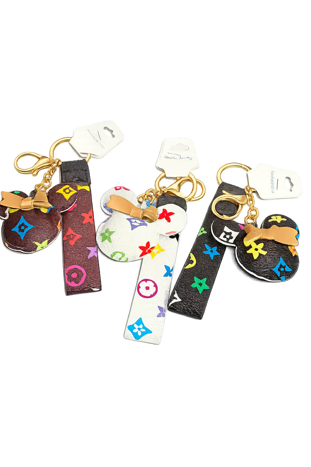 Designer-Inspired Mouse Charm Keychain