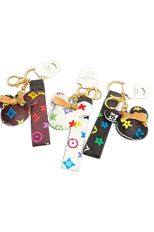 Designer-Inspired Mouse Charm Keychain