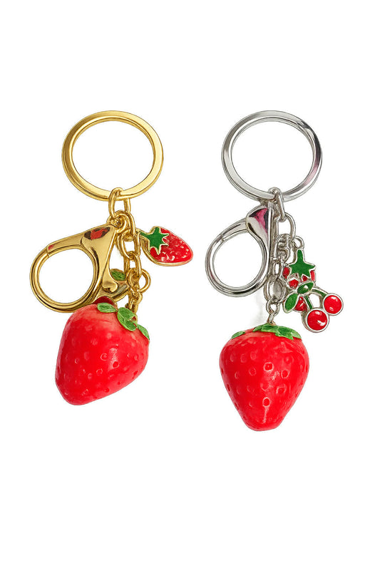 Strawberry Charm Keychain