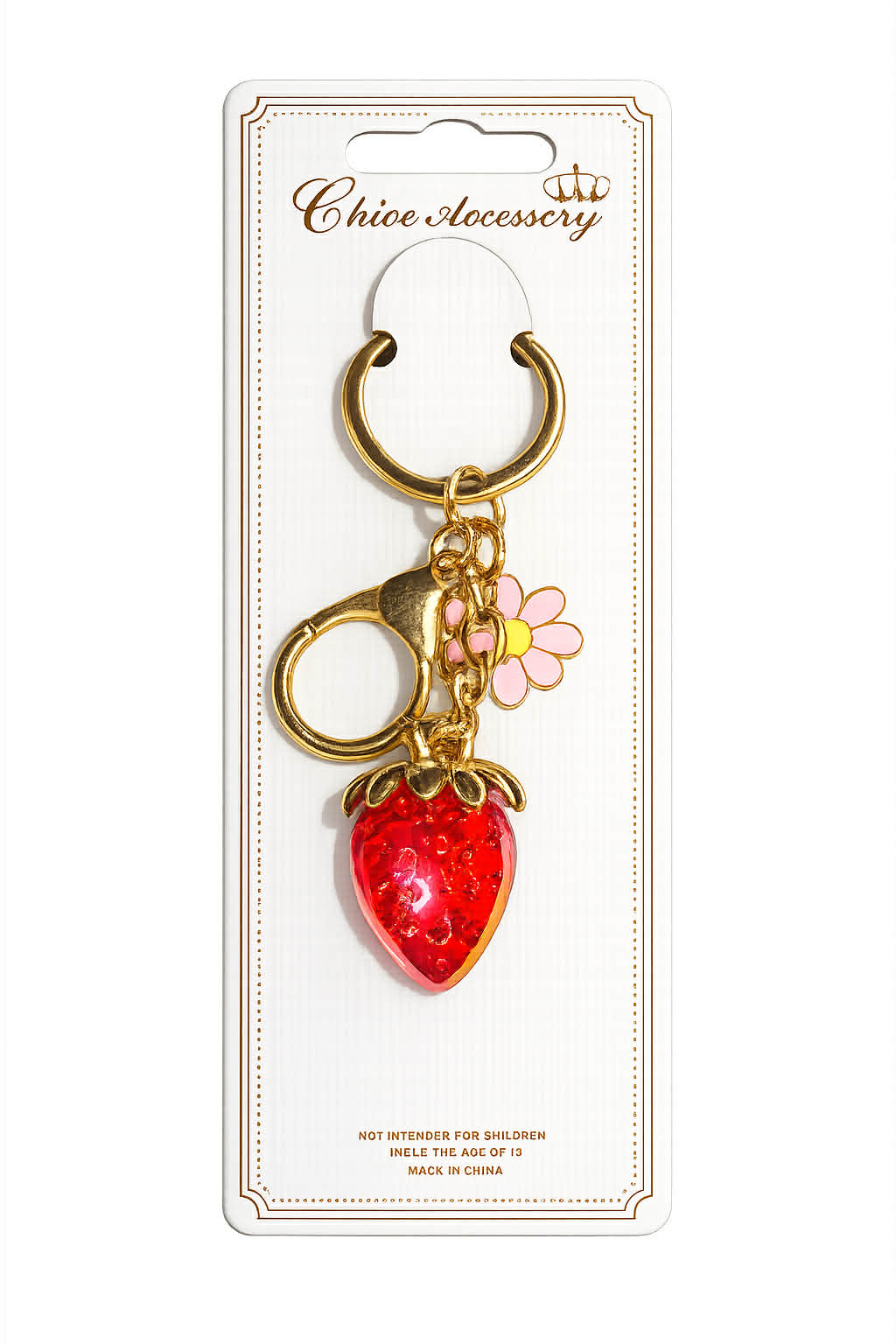 Strawberry Charm Keychain