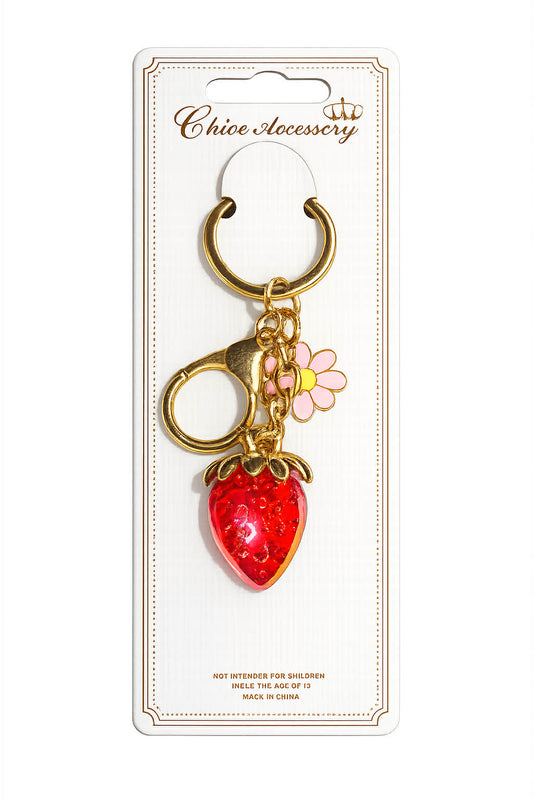 Strawberry Charm Keychain