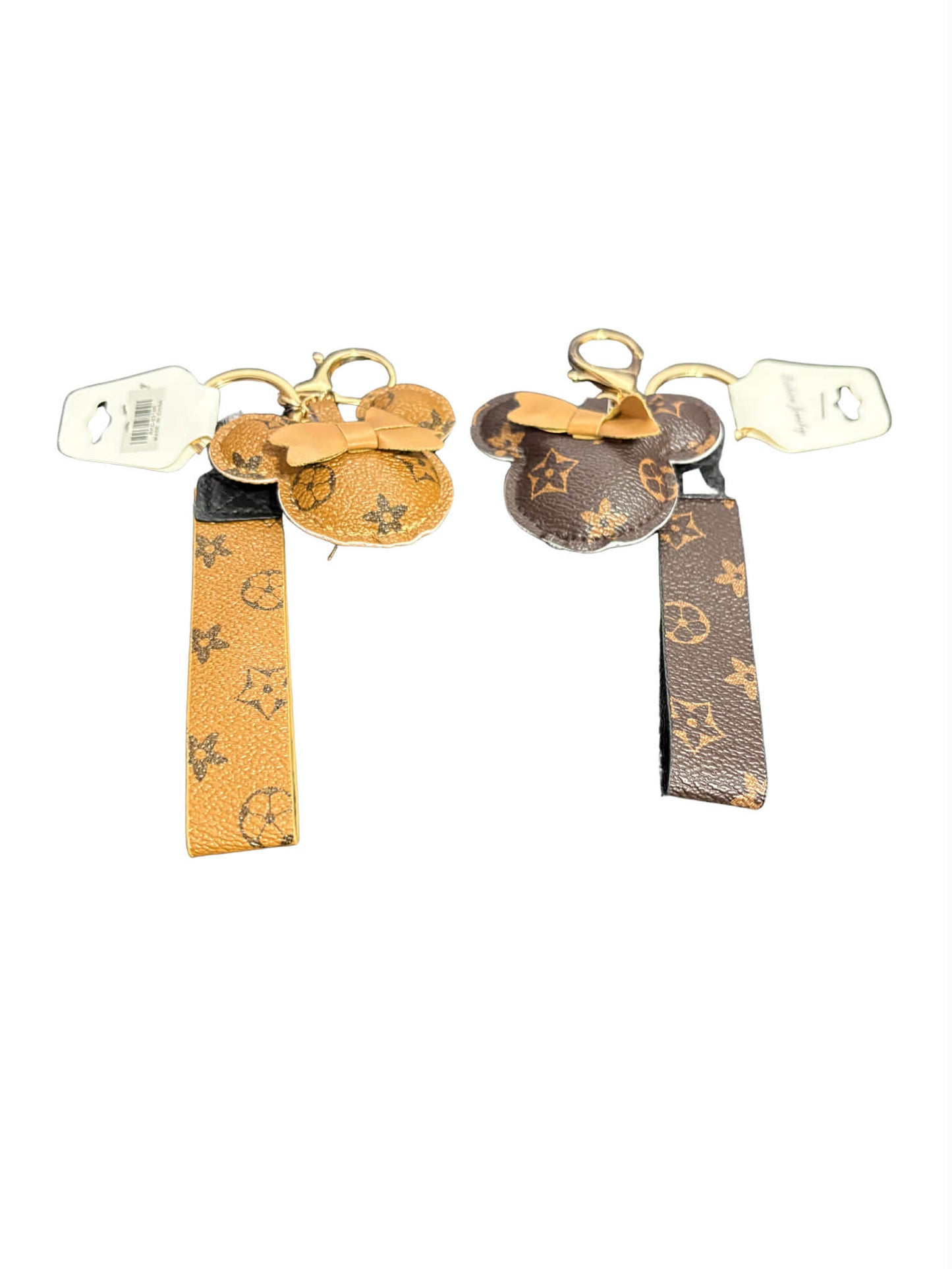 Designer-Inspired Mouse Charm Keychains (Set of 2 Styles)