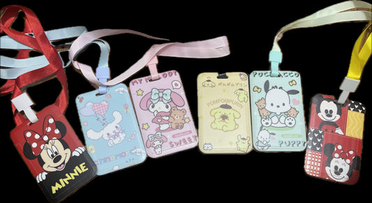 Character ID holders with lanyards